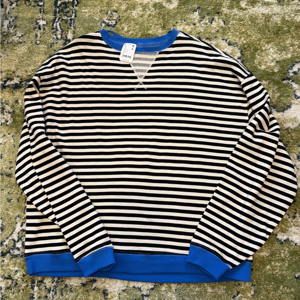 Free People Classic Stripe Pullover Sweater NWT